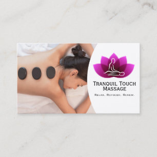 Carte De Visite Massage du dos Séance de Spa Tranquille