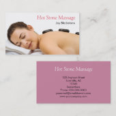 Carte De Visite massage en pierre chaud (Devant / Derrière)