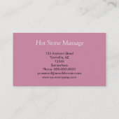 Carte De Visite massage en pierre chaud (Dos)