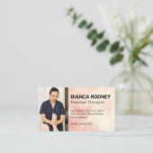 Carte De Visite Massage | Femme Massant Pied (Debout devant)