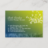 Carte De Visite Massage Glitzy Dandelions | Spa (Dos)