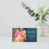 Carte De Visite Massage | Health Wellness | Flower Spa Logo (Debout devant)