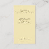 Carte De Visite Massage Henna Mehndi Mains (Dos)