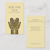 Carte De Visite Massage Henna Mehndi Mains (Devant / Derrière)