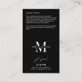 Carte De Visite Massage Instructions pour soins postérieurs Massag (Dos)