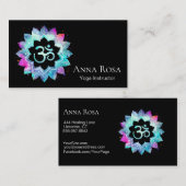 Carte De Visite Massage Lightworker de yoga de l'OM Reiki de *~* (Devant / Derrière)