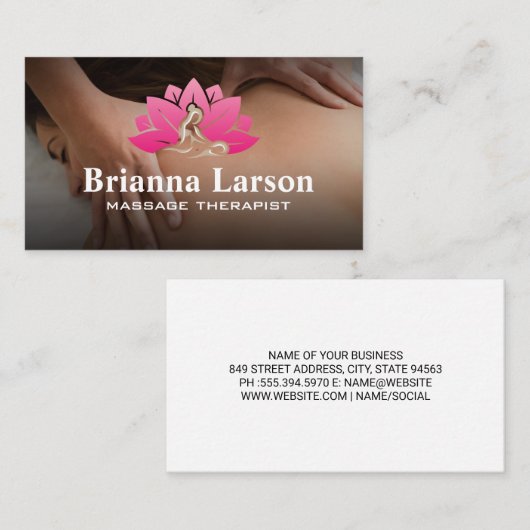 Carte De Visite Massage | Logo spa (Devant / Derrière)