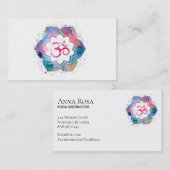 Carte De Visite Massage Mindfullness de Reiki de professeur de (Devant / Derrière)