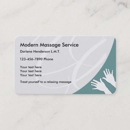 Carte De Visite Massage moderne (Devant)