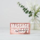 Carte De Visite Massage moderne Rose de thérapie Parties scintilla (Debout devant)