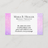 Carte De Visite *~* Massage Parties scintillant Lavande rose Étinc (Dos)