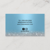 Carte De Visite Massage pieds Praticien Spa bleu clair moderne (Dos)