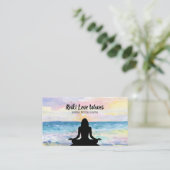 Carte De Visite Massage principal de méditation de lever de soleil (Debout devant)