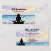 Carte De Visite Massage principal de méditation de lever de soleil (Devant / Derrière)