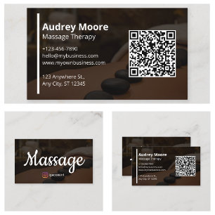 Carte De Visite Massage professionnel Modèle Design