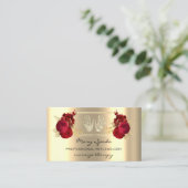 Carte De Visite Massage Réflexologie Reiki Mains Frane Gold QR Cod (Debout devant)