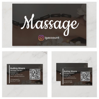 Carte De Visite Massage Reiki holistique Réflexologie Chiropratiqu