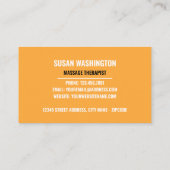 Carte De Visite Massage relaxant, massothérapeute (Dos)