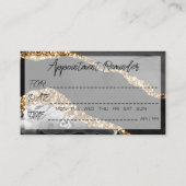Carte De Visite Massage Rendez-vous rappel or Marbre noir (Dos)