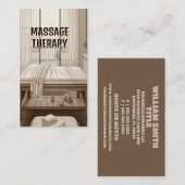 Carte De Visite Massage Salle Massage Thérapeute (Devant / Derrière)