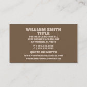 Carte De Visite Massage Salle Massage Thérapeute (Dos)