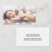 Carte De Visite Massage Session | Woman at Spa (Devant / Derrière)