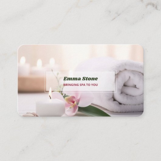 Carte De Visite Massage Spa mobile (Devant)