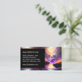 Carte De Visite Massage Spa Salon Reiki Professional Executive (Debout devant)