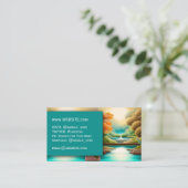 Carte De Visite Massage Spa Salon Wellness Professional Executive (Debout devant)