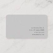 Carte De Visite Massage Text Photo BW Hands Background (Dos)