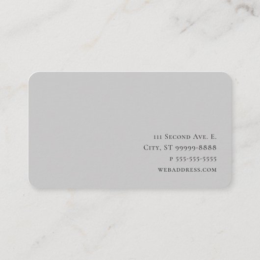 Carte De Visite Massage Text Photo BW Hands Background (Dos)