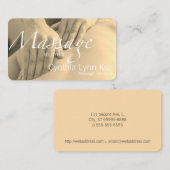 Carte De Visite Massage Texte Mains Sepia Arrière - plan photo (Devant / Derrière)