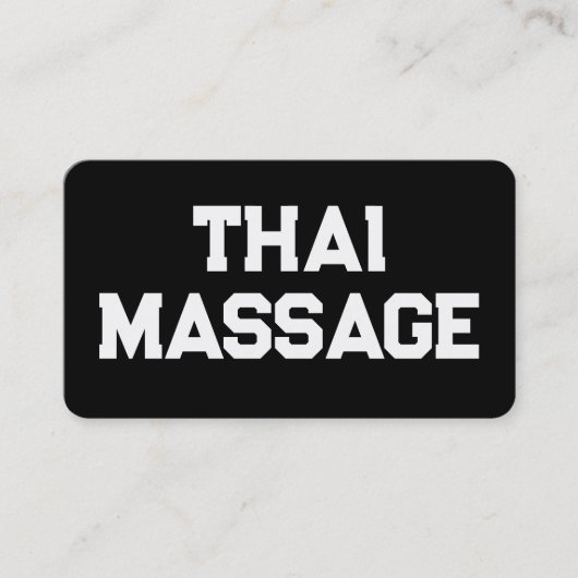 Carte De Visite Massage thaïlandais (Devant)
