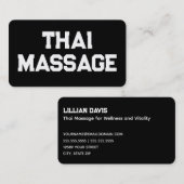 Carte De Visite Massage thaïlandais (Devant / Derrière)