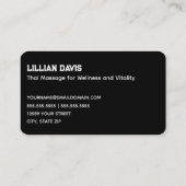 Carte De Visite Massage thaïlandais (Dos)