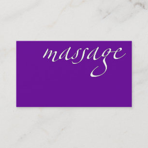 Carte De Visite Massage : Thérapeute de massage