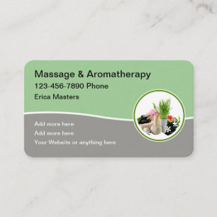 Carte De Visite Massage thérapeutique Aromathérapie