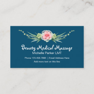 Carte De Visite Massage thérapeutique médicale botanique