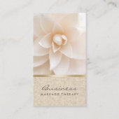 Carte De Visite Massage Thérapie Classy Flower & Burlap Spa de gué (Devant)