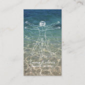 Carte De Visite Massage Thérapie Élégant Spa de la mer de guérison (Devant)