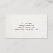 Carte De Visite Massage Thérapie Élégante Linge Professionnel (Dos)