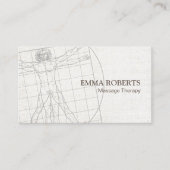 Carte De Visite Massage Thérapie Élégante Linge Professionnel (Devant)