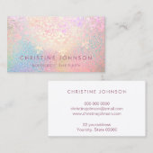 Carte De Visite massage thérapie fausse parties scintillant coloré (Devant / Derrière)