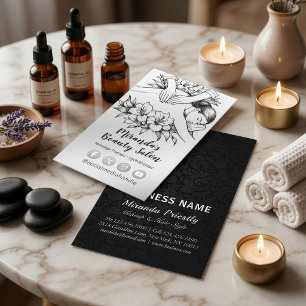 Carte De Visite Massage Thérapie Guérison Mains Énergie Spa Bien-ê