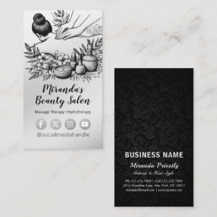 Carte De Visite Massage Thérapie Guérison Mains Énergie Spa Bien-ê