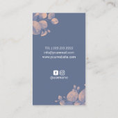 Carte De Visite Massage Thérapie Healing Hands Bleu Rose Vert (Dos)