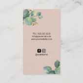 Carte De Visite Massage Thérapie Healing Hands Spa botanique (Dos)