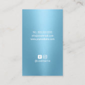 Carte De Visite Massage Thérapie Healing Hands Spa Moderne bleu (Dos)