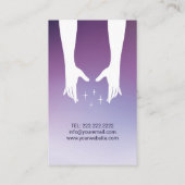 Carte De Visite Massage Thérapie Healing Hands Spa Purple Ombre (Dos)
