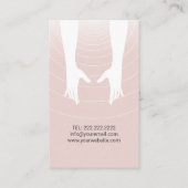 Carte De Visite Massage Thérapie Healing Hands Spa Rose (Dos)